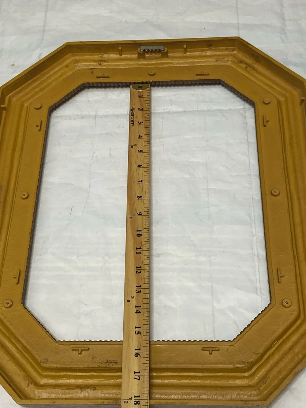 1981 Faux Bamboo 20x16x1.25  Syroco Large Wall Picture Frame Vtg VINTAGE USA